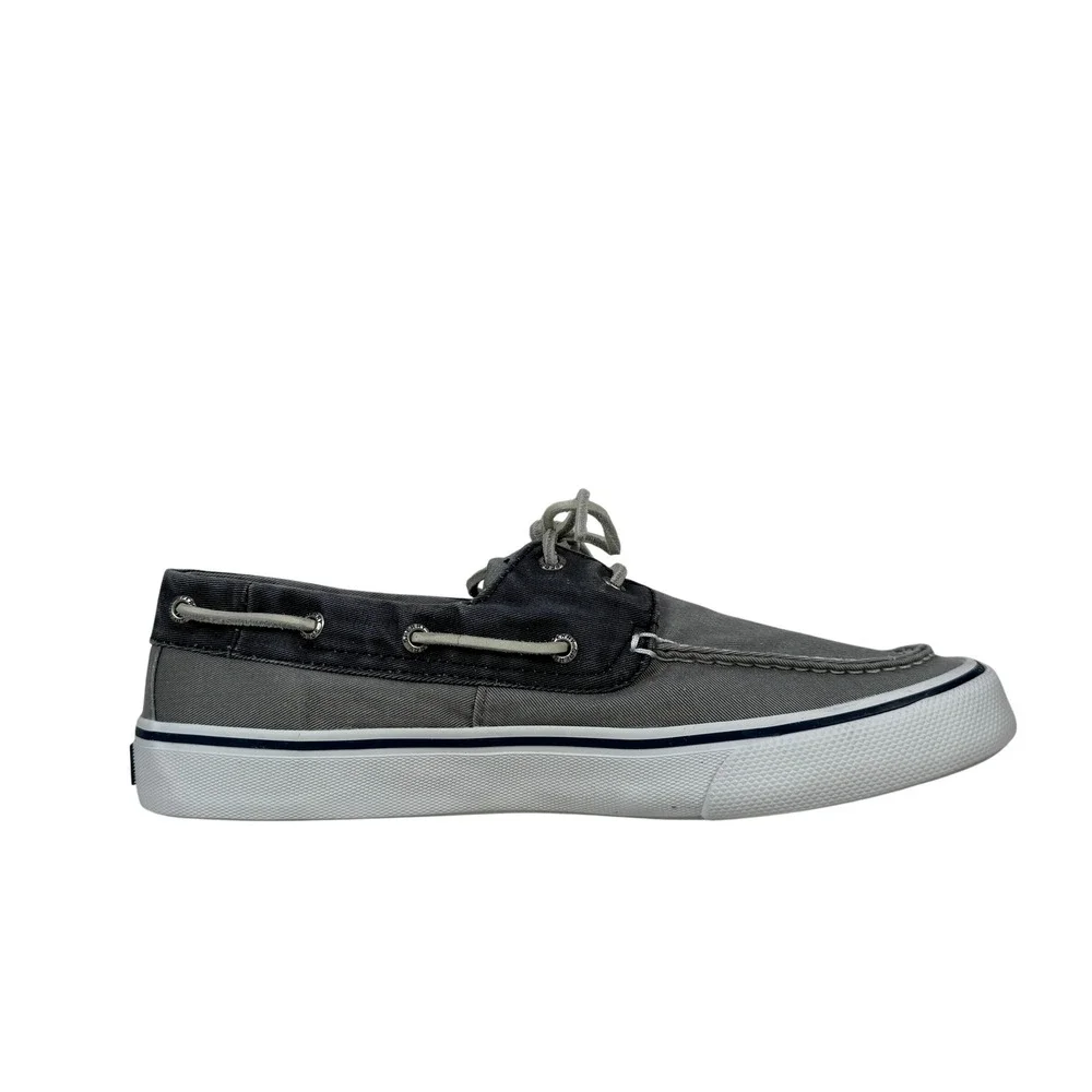 Sperry Top Sider Bahama II Sneaker Boat Shoe Mens 10.5 M Grey Navy STS22018